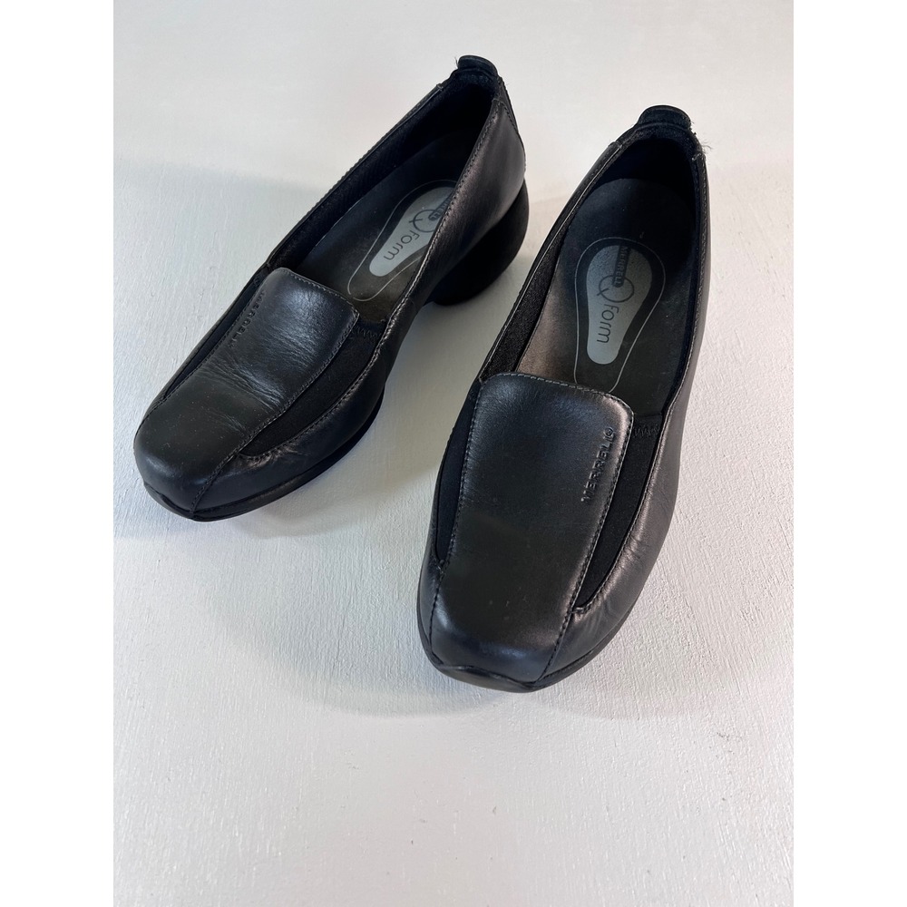 Merrell Spire Moc Q Form Black Leather Slip On Comfort Loafers Size 7